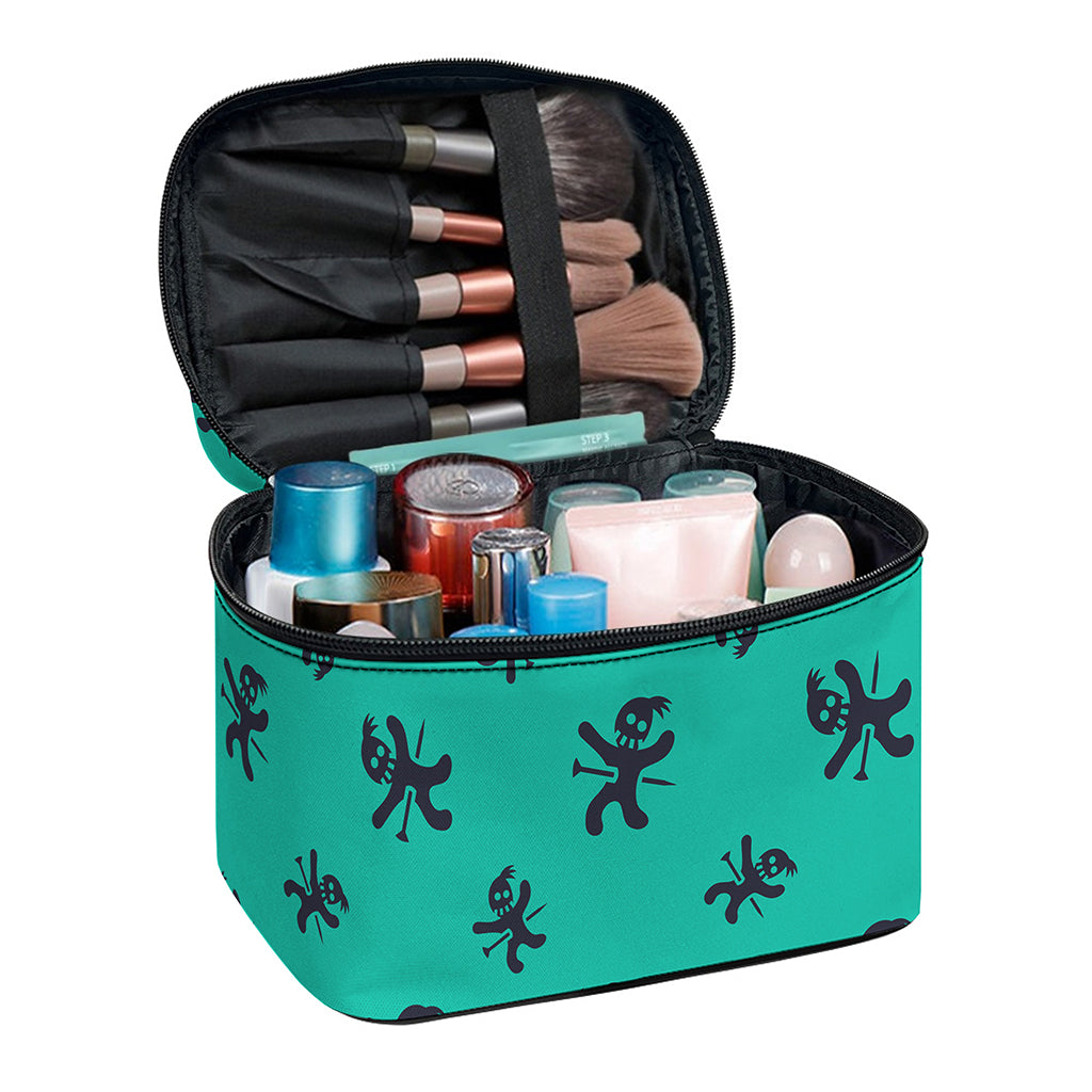 Halloween Voodoo Doll Pattern Print Travel Makeup Bag