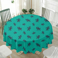 Halloween Voodoo Doll Pattern Print Waterproof Round Tablecloth