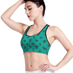 Halloween Voodoo Doll Pattern Print Women's Sports Bra