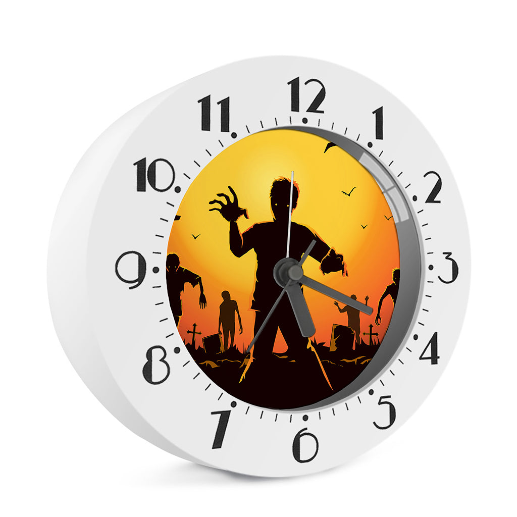 Halloween Walking Zombie Print Alarm Clock