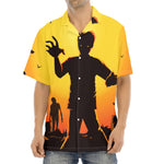 Halloween Walking Zombie Print Aloha Shirt