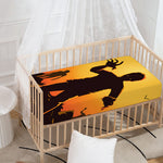 Halloween Walking Zombie Print Baby Crib Sheet