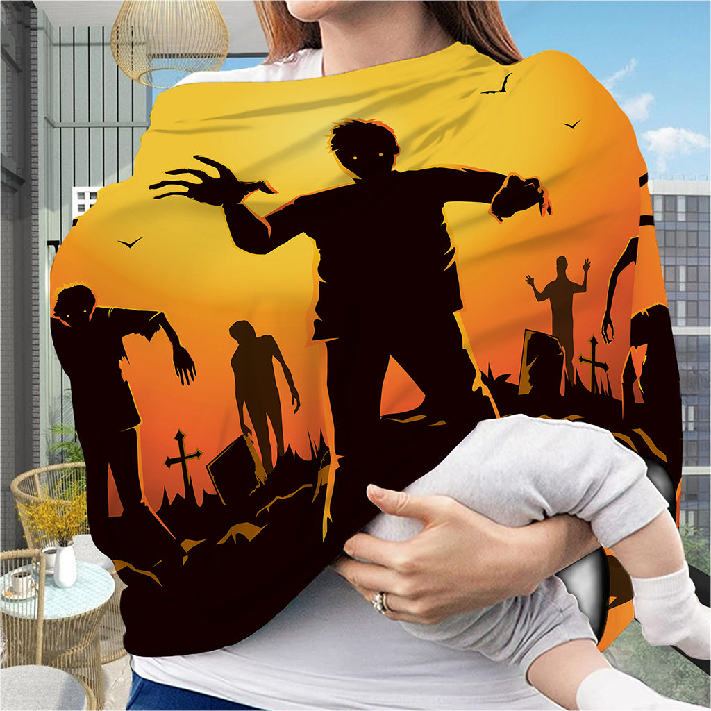 Halloween Walking Zombie Print Baby Seat Cover