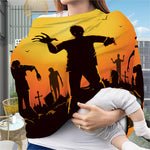 Halloween Walking Zombie Print Baby Seat Cover