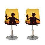 Halloween Walking Zombie Print Bar Stool Covers