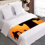 Halloween Walking Zombie Print Bed Runner