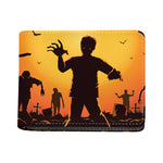 Halloween Walking Zombie Print Bifold Wallet