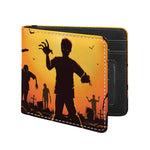 Halloween Walking Zombie Print Bifold Wallet