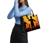 Halloween Walking Zombie Print Canvas Tote Bag
