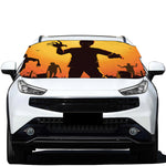 Halloween Walking Zombie Print Car Windshield Snow Cover