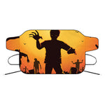 Halloween Walking Zombie Print Car Windshield Snow Cover