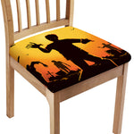 Halloween Walking Zombie Print Chair Cushion Cover