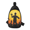 Halloween Walking Zombie Print Sling Bag