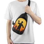 Halloween Walking Zombie Print Chest Bag