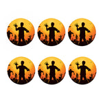 Halloween Walking Zombie Print Coaster Set