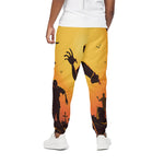 Halloween Walking Zombie Print Cotton Pants