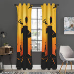 Halloween Walking Zombie Print Curtain