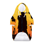 Halloween Walking Zombie Print Dog Zip Up Hoodie