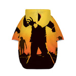Halloween Walking Zombie Print Dog Zip Up Hoodie