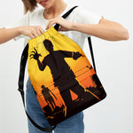 Halloween Walking Zombie Print Drawstring Backpack