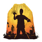 Halloween Walking Zombie Print Drawstring Bag