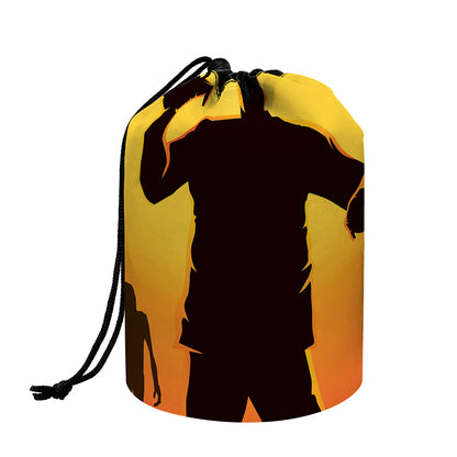 Halloween Walking Zombie Print Drawstring Makeup Bag