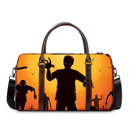 Halloween Walking Zombie Print Duffle Bag