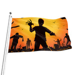 Halloween Walking Zombie Print Flag