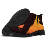 Halloween Walking Zombie Print Flat Ankle Boots