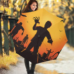 Halloween Walking Zombie Print Foldable Umbrella