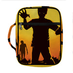 Halloween Walking Zombie Print Front Pocket Bible Bag