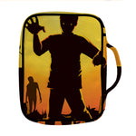 Halloween Walking Zombie Print Front Pocket Bible Bag