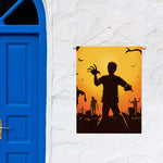 Halloween Walking Zombie Print Garden Flag