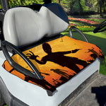 Halloween Walking Zombie Print Golf Cart Seat Cover