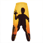 Halloween Walking Zombie Print Hammer Pants
