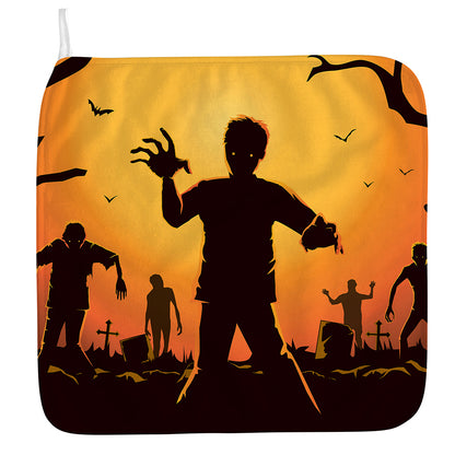 Halloween Walking Zombie Print Hand Towel