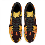 Halloween Walking Zombie Print High Top Leather Sneakers
