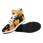 Halloween Walking Zombie Print High Top Leather Sneakers