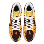 Halloween Walking Zombie Print High Top Leather Sneakers