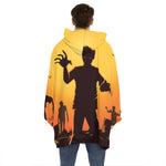 Halloween Walking Zombie Print Hoodie Blanket