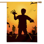 Halloween Walking Zombie Print House Flag