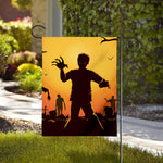 Halloween Walking Zombie Print House Flag