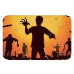 Halloween Walking Zombie Print Indoor Door Mat