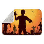 Halloween Walking Zombie Print Indoor Door Mat