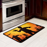 Halloween Walking Zombie Print Kitchen Mat
