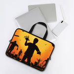 Halloween Walking Zombie Print Laptop Sleeve With Handle