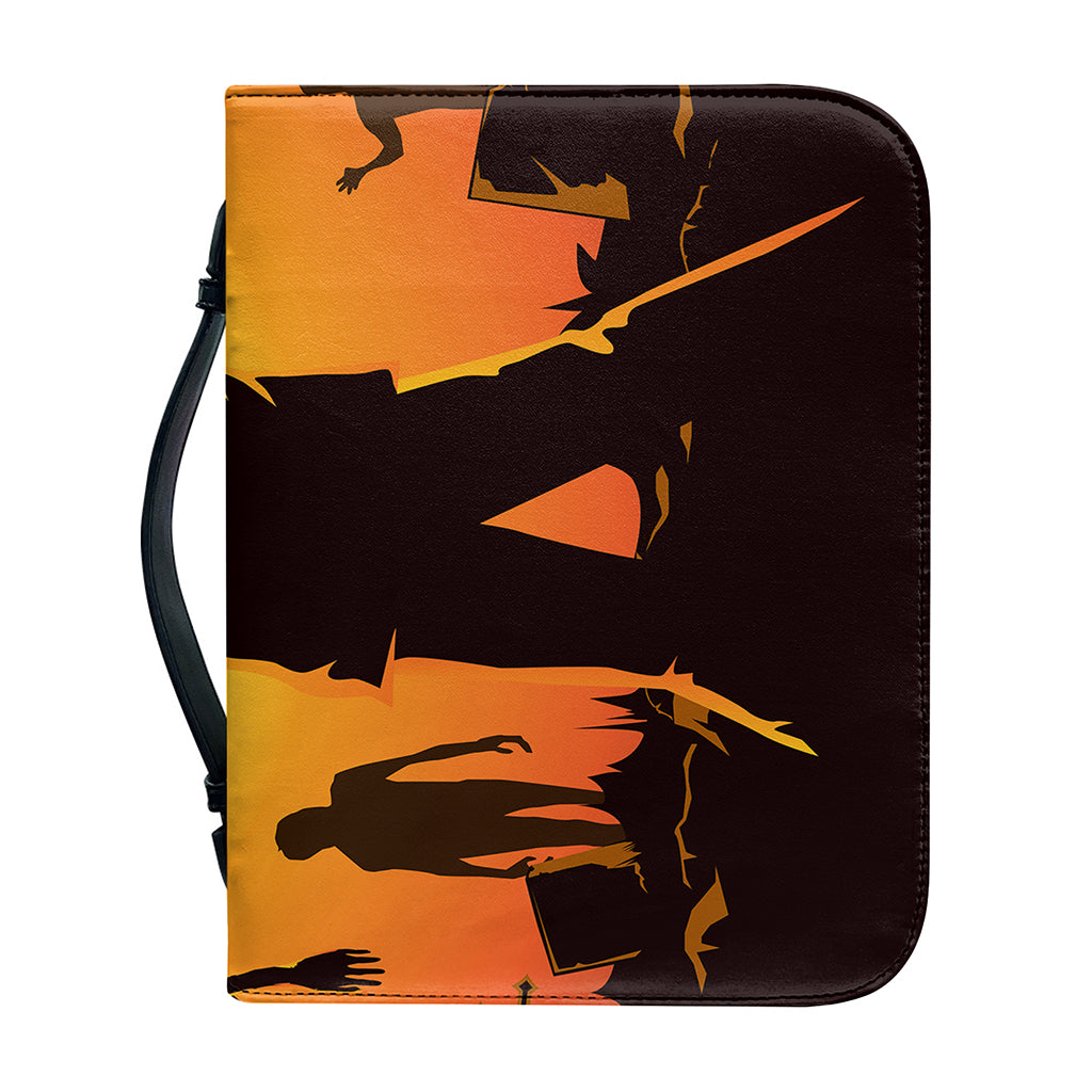 Halloween Walking Zombie Print Leather Bible Cover
