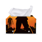 Halloween Walking Zombie Print Leather Tissue Box Cover