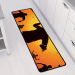 Halloween Walking Zombie Print Long Kitchen Mat