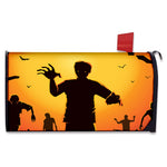 Halloween Walking Zombie Print Mailbox Cover